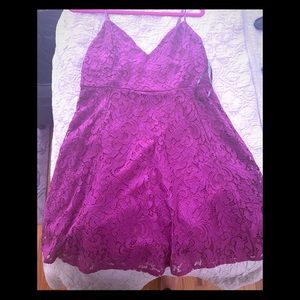 Fushia Lace LuLus Mini Dress XL